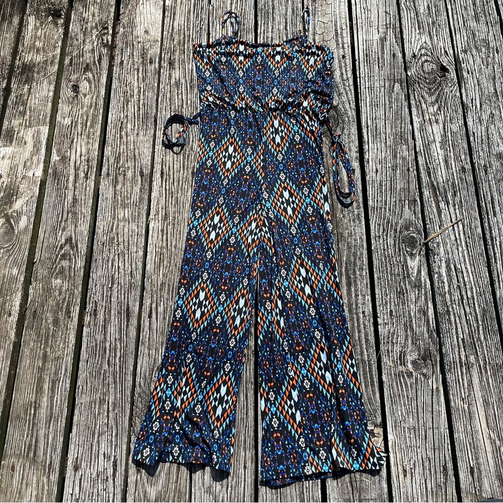 Aztec Pattern Jumpsuit Romper - Picture 2 of 7